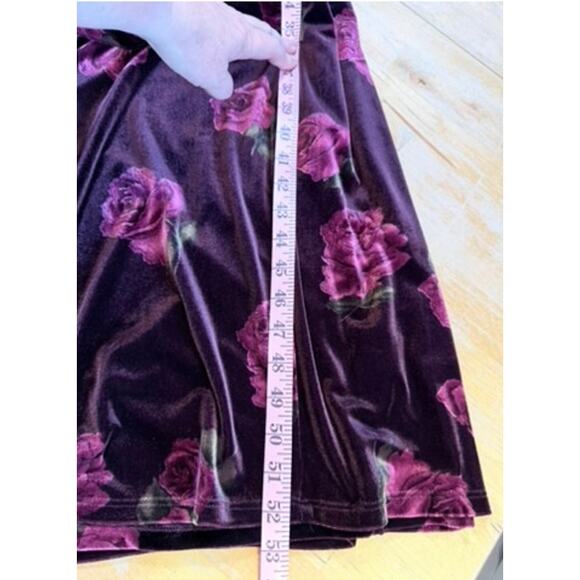 VTG 90s Square Neck Rose Print Maxi Dress Sz 10 Red Pink Floral Whimsygoth 90s - Picture 7 of 7